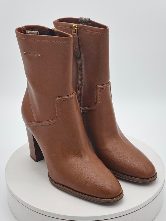 Shoes - Franco Sarto Informa Women’s Cognac Brown Ankle Boots Block Heel Size 9.5 M NEW
